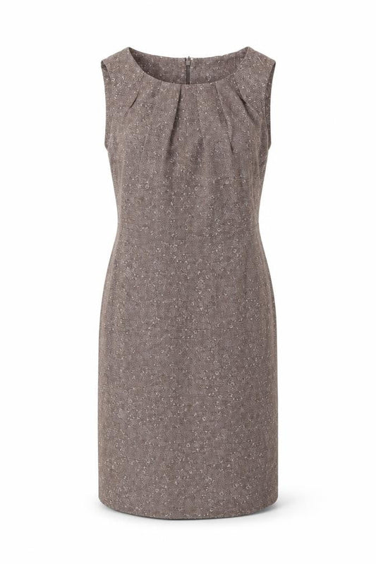 Front view of Michael Kors Women's Brown Sheath Dress, size 10