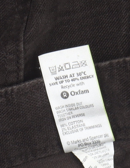 Marks and Spencer Women's Black Corduroy Skirt, Size 22