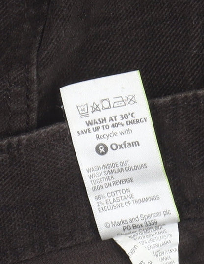 Marks and Spencer Women's Black Corduroy Skirt, Size 22