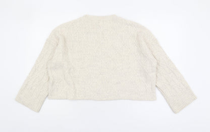 Womens UK Size M River Island Ivory Pullover Jumper