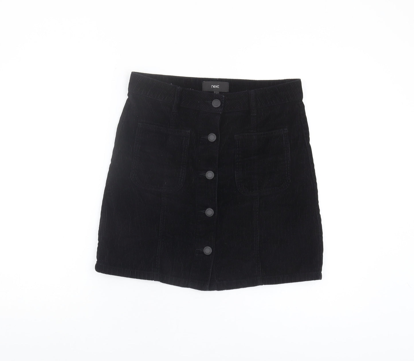 Next Women's Black Corduroy Pencil Skirt Size 8