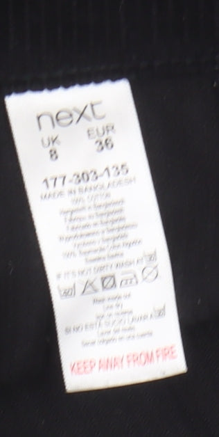 Next Women's Black Corduroy Pencil Skirt Size 8
