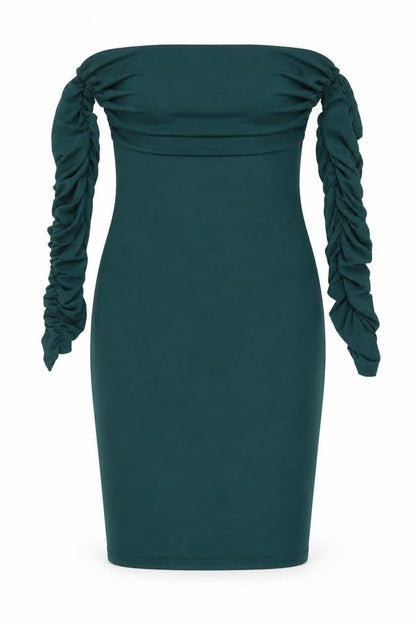 PrettyLittleThing Women's Green Bodycon Dress Size 12