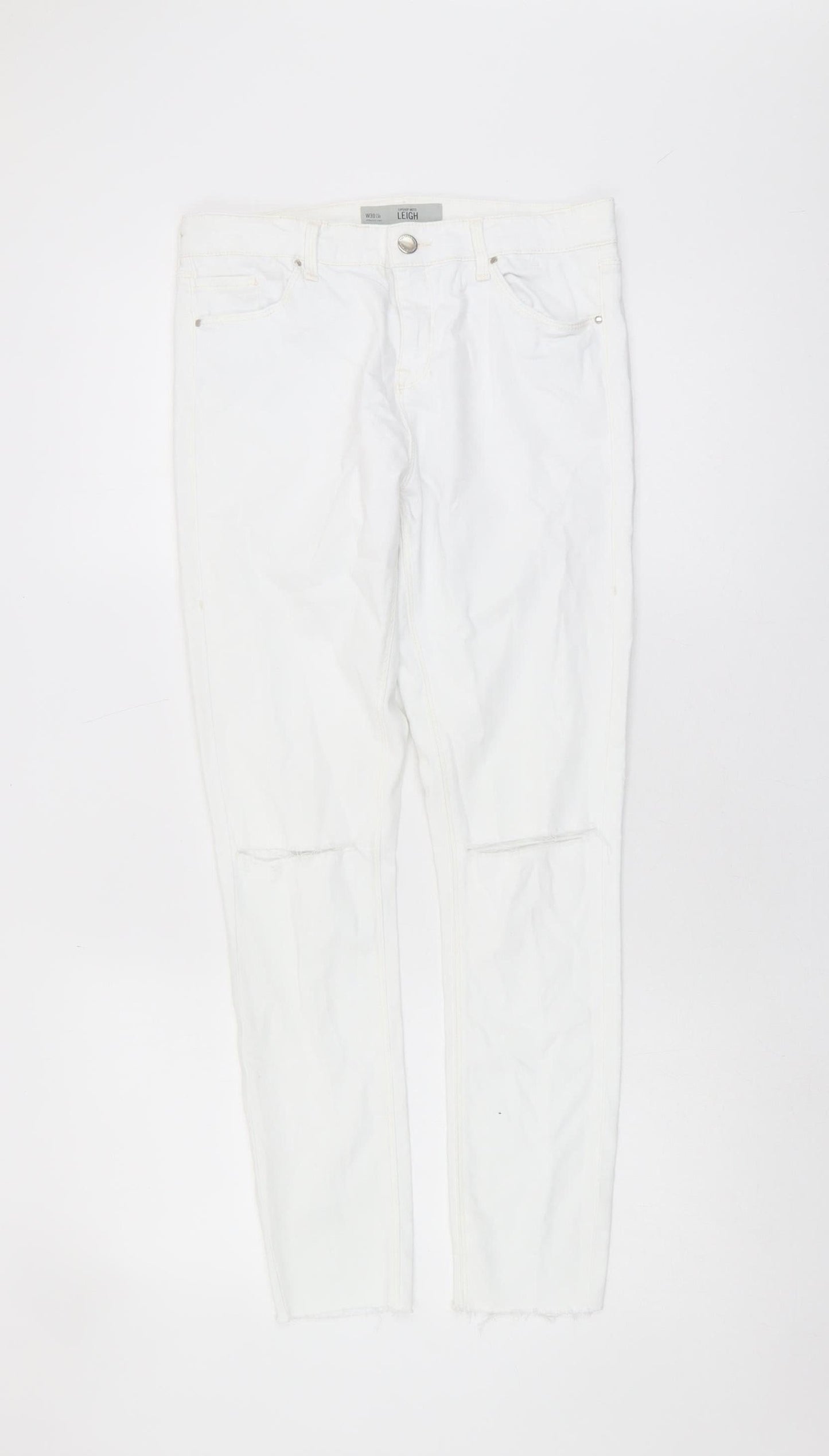 Topshop Women's White Skinny Jeans Size 10