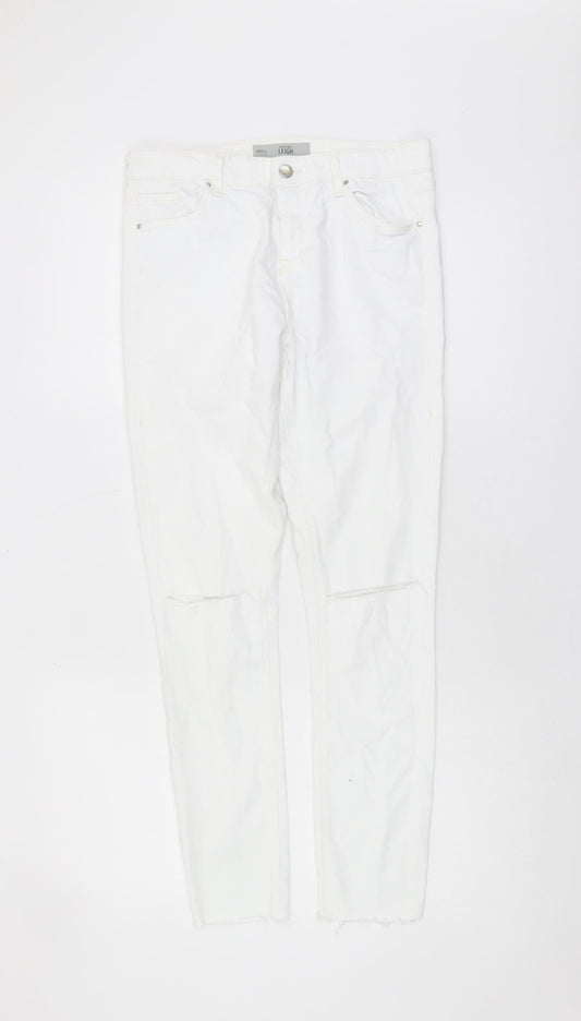 Topshop Women's White Skinny Jeans Size 10