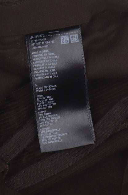 Men's Brown Corduroy Chino Trousers, M