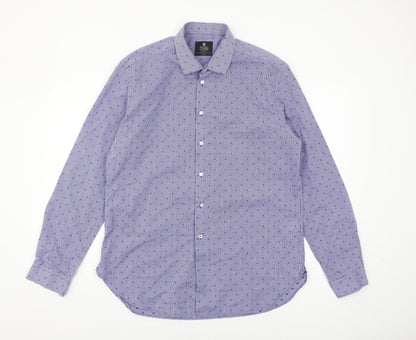 Skopes Men's Blue Slim Fit Check Shirt 16.5