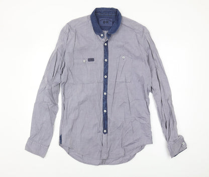 Bewley & Ritch Men's Blue Long Sleeve Shirt L