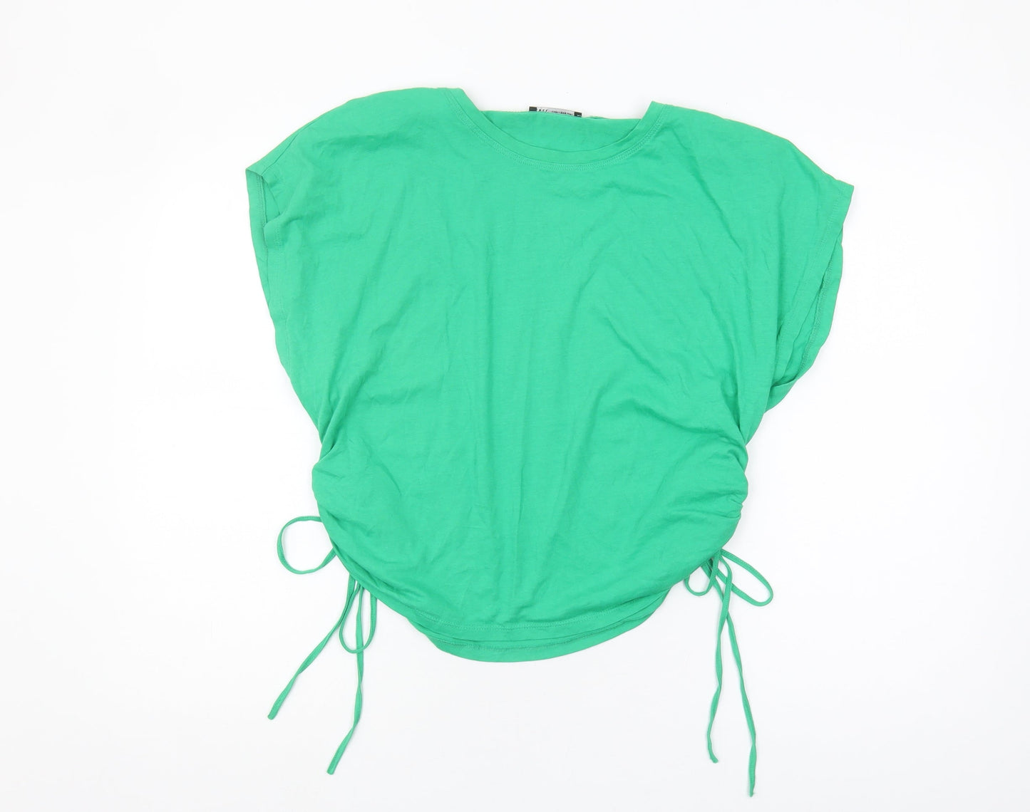 Womens UK Size 12 Zara Green Basic T-Shirt