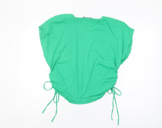 Womens UK Size 12 Zara Green Basic T-Shirt