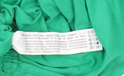 Womens UK Size 12 Zara Green Basic T-Shirt
