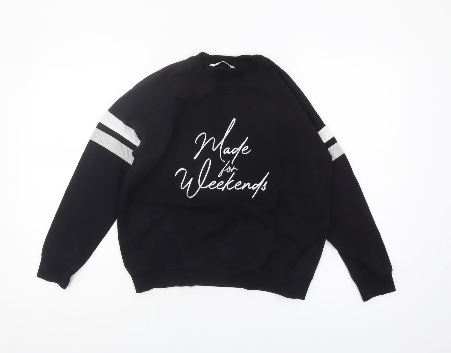 Marks and Spencer Boys Black Graphic Sweatshirt 12-13 Years