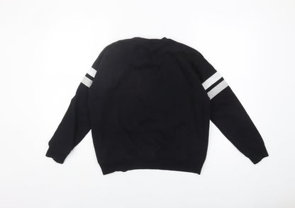 Marks and Spencer Boys Black Graphic Sweatshirt 12-13 Years