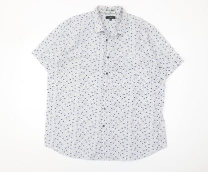 Jeff Banks Men's Multicoloured Floral Button-Up Shirt XL