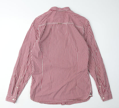 Superdry Men's Red Check Cotton Shirt - Size S
