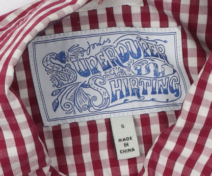 Superdry Men's Red Check Cotton Shirt - Size S