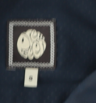 Per Gots Men's Blue Paisley Shirt, S, Button-Up