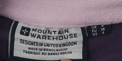 Womens UK Size UK 8 Mountain Warehouse Purple Full Zip Sweatshirt