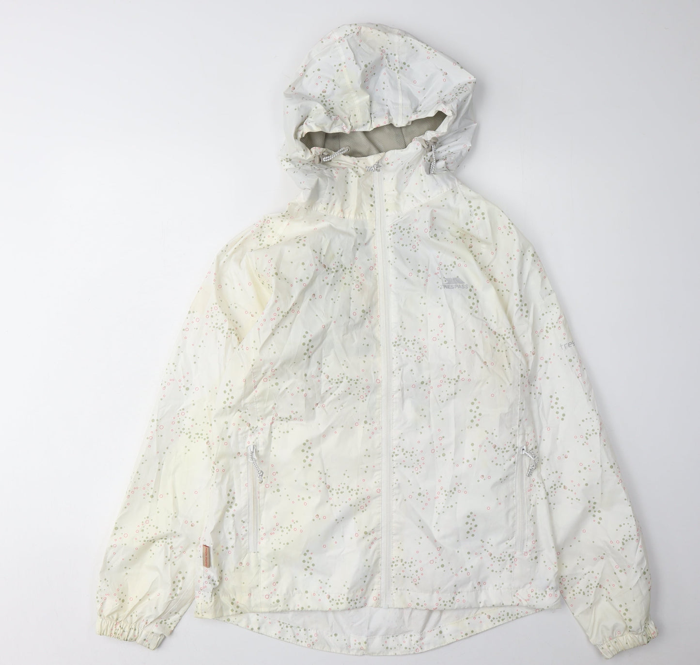 Womens UK Size S Trespass White Rain Coat