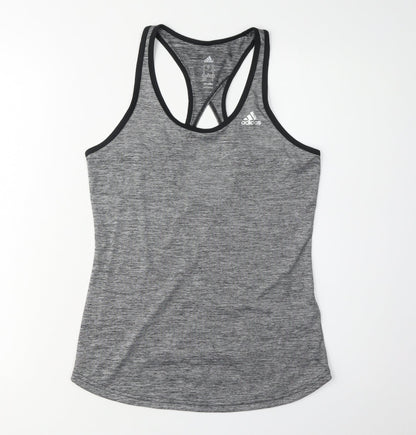 Adidas Women's Grey XS Racerback Tank - Breathable Activewear
