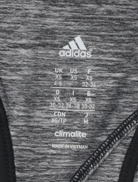 Adidas Women's Grey XS Racerback Tank - Breathable Activewear