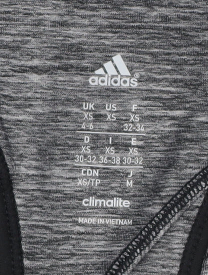 Adidas Women's Grey XS Racerback Tank - Breathable Activewear