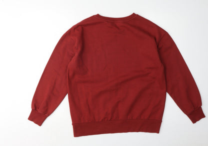 Unisex Adults UK Size Small Harry Potter Red Pullover Sweatshirt