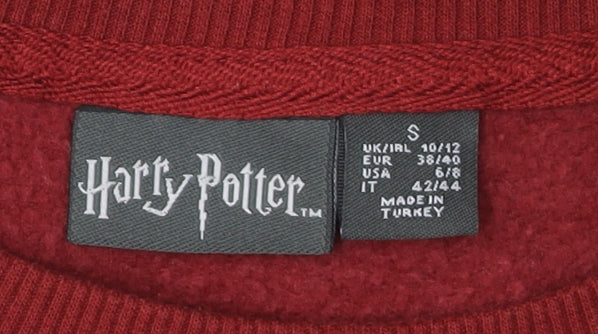 Unisex Adults UK Size Small Harry Potter Red Pullover Sweatshirt