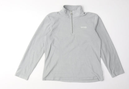 Regatta Women's Grey Fleece 1/2 Zip Sweatshirt Size 10