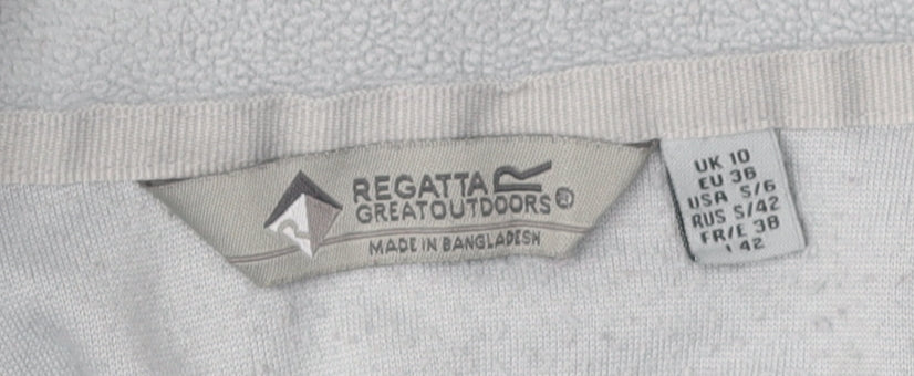 Regatta Women's Grey Fleece 1/2 Zip Sweatshirt Size 10