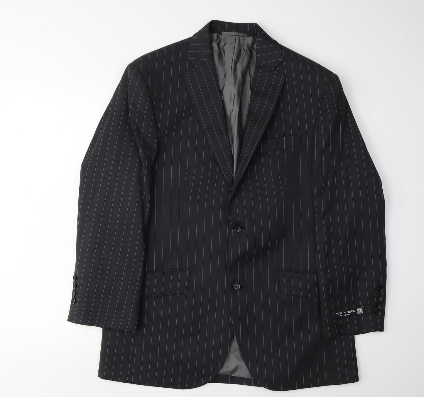 Austin Reed Men's Black Pinstripe Blazer - 40R Classic