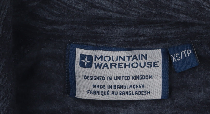 Mens UK Size XS Mountain Warehouse Blue 1/4 Zip Sweatshirt