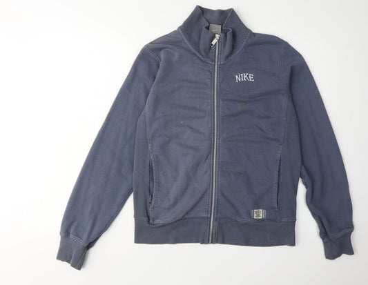 Nike Unisex Blue Full Zip Sweatshirt L Logo Casual