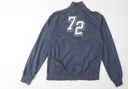 Nike Unisex Blue Full Zip Sweatshirt L Logo Casual