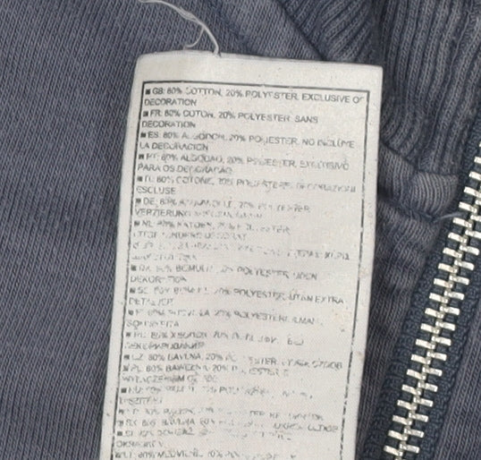 Nike Unisex Blue Full Zip Sweatshirt L Logo Casual