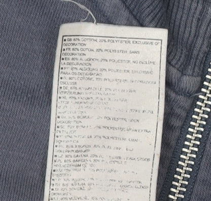 Nike Unisex Blue Full Zip Sweatshirt L Logo Casual