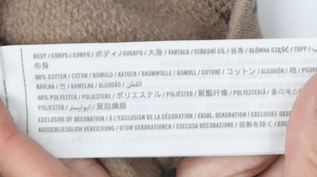 Abercrombie & Fitch Women's Brown Animal Print Pullover Sweatshirt S