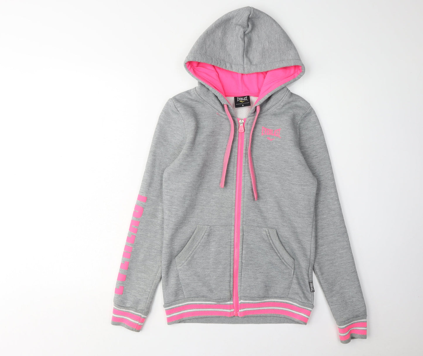 Everlast Women's Grey Hoodie with Zip, Size 8