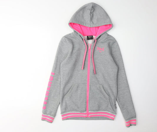 Everlast Women's Grey Hoodie with Zip, Size 8