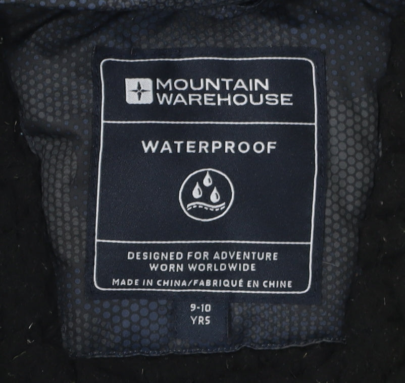 Mountain Warehouse Boys Blue Puffer Jacket 10Y Waterproof