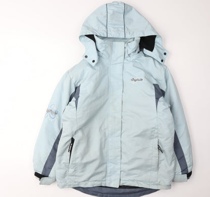 Surfanic Girls Blue Parka Jacket with Hood, Size 24