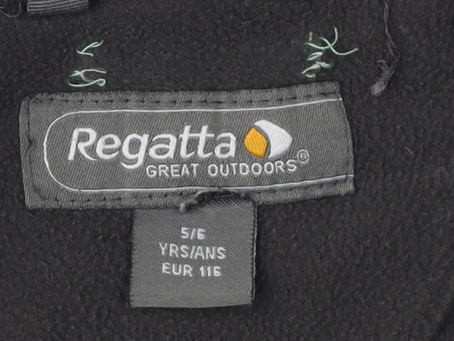 Regatta Boys Black Fleece Jacket 5-6 Years