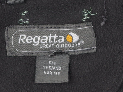Regatta Boys Black Fleece Jacket 5-6 Years