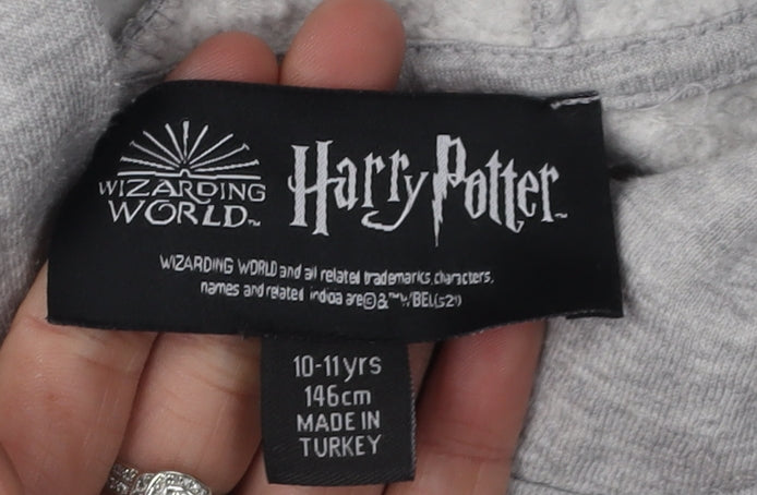 Harry Potter Girls Grey Pullover Hoodie - 10-11 Years