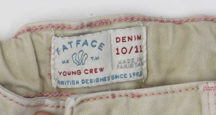 FatFace Girls Beige Straight Jeans 10-11 Years