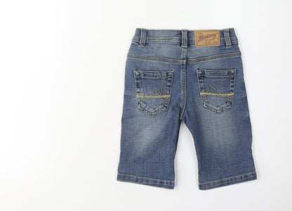 Mantaray Girls Blue Bermuda Denim Shorts, Size 4 Years, Casual Wear