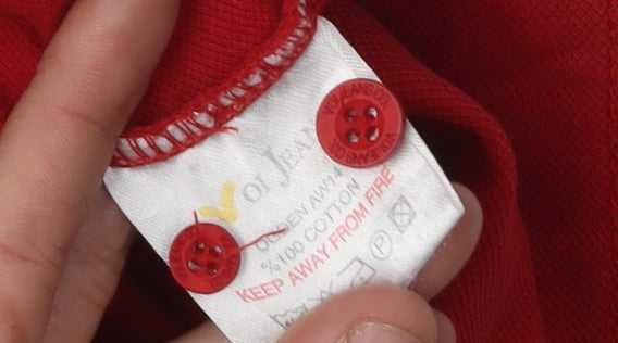 Voi Jeans Co. Men's Red XL Polo Shirt