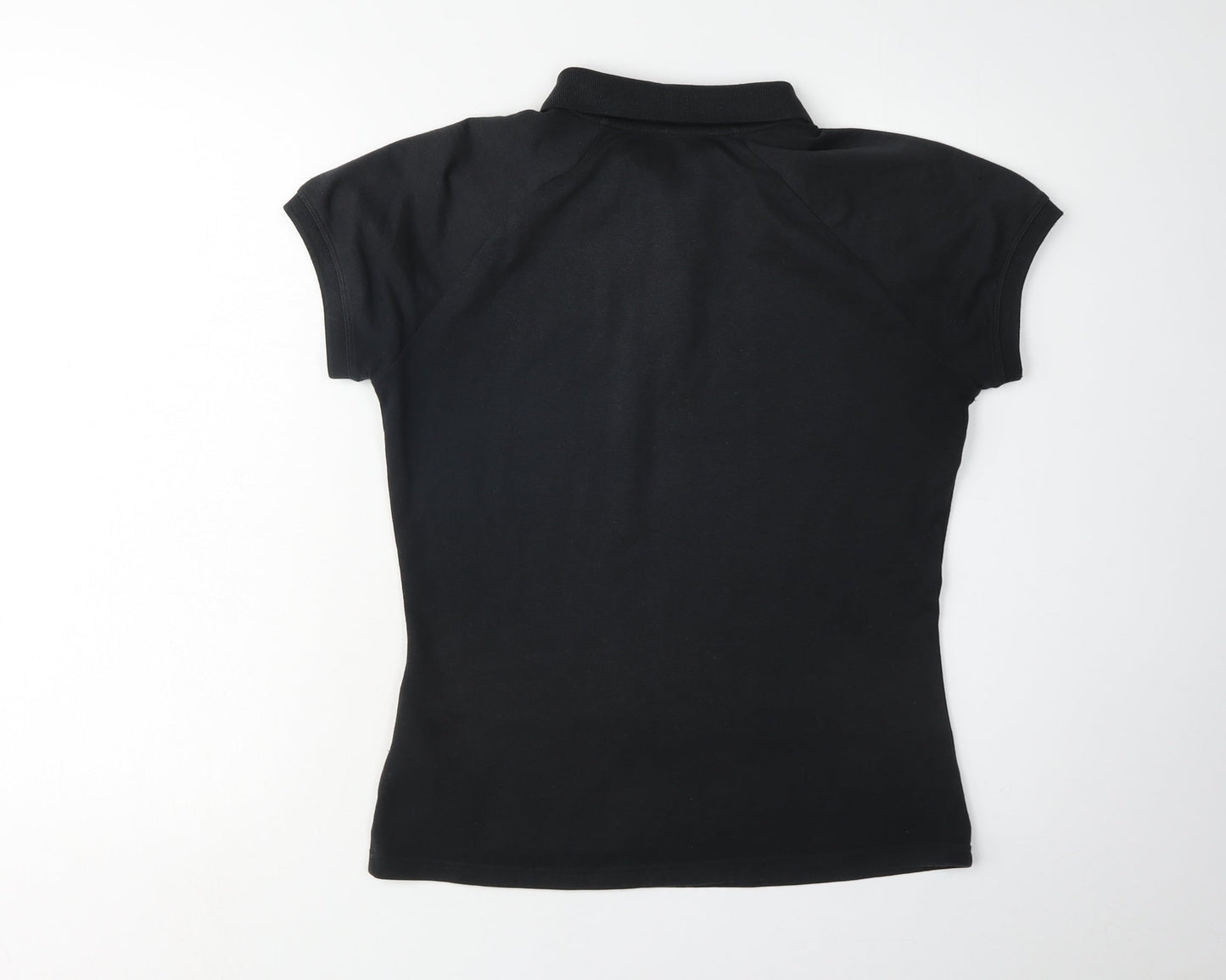 Womens UK Size M ASICS Black Basic Polo