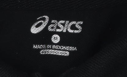 Womens UK Size M ASICS Black Basic Polo