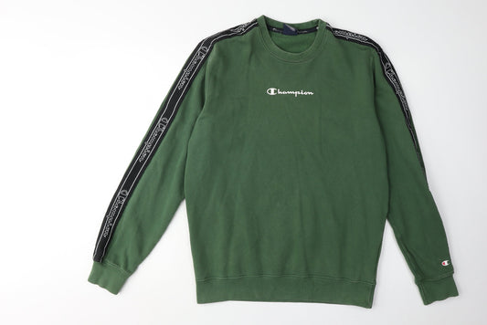 Mens UK Size L Champion Green Pullover Sweatshirt